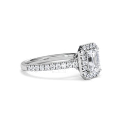 Annabelle Lab Diamond Halo Engagement Ring in Platinum 1.65ct F/VS1