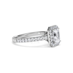 Annabelle Lab Diamond Halo Engagement Ring in Platinum 1.65ct F/VS1