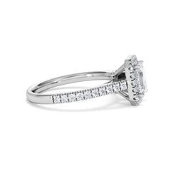 Annabelle Lab Diamond Halo Engagement Ring in Platinum 1.65ct F/VS1
