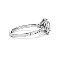 Annabelle Lab Diamond Halo Engagement Ring in Platinum 1.65ct F/VS1
