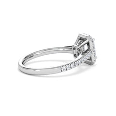 Annabelle Lab Diamond Halo Engagement Ring in Platinum 1.65ct F/VS1