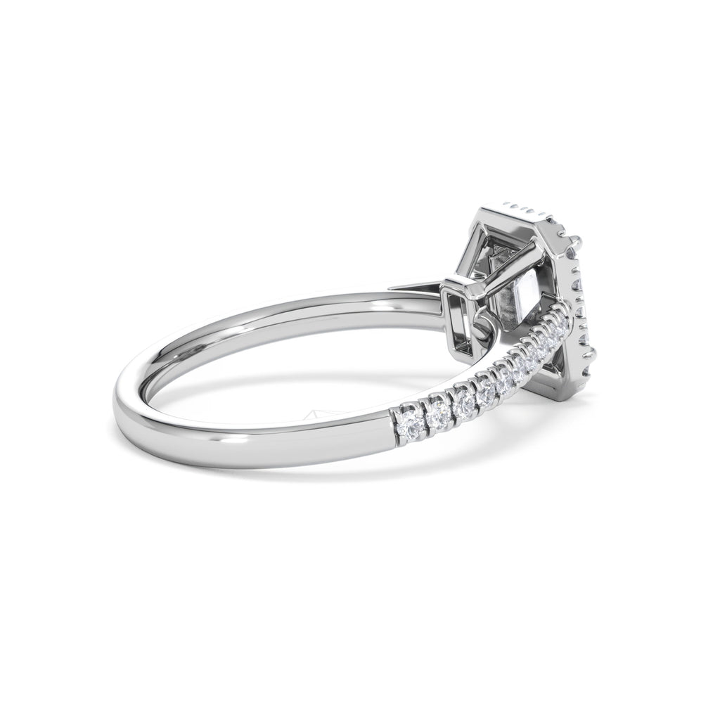Annabelle Lab Diamond Halo Engagement Ring in Platinum 1.65ct F/VS1