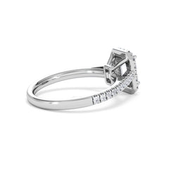 Annabelle Lab Diamond Halo Engagement Ring in Platinum 1.65ct F/VS1