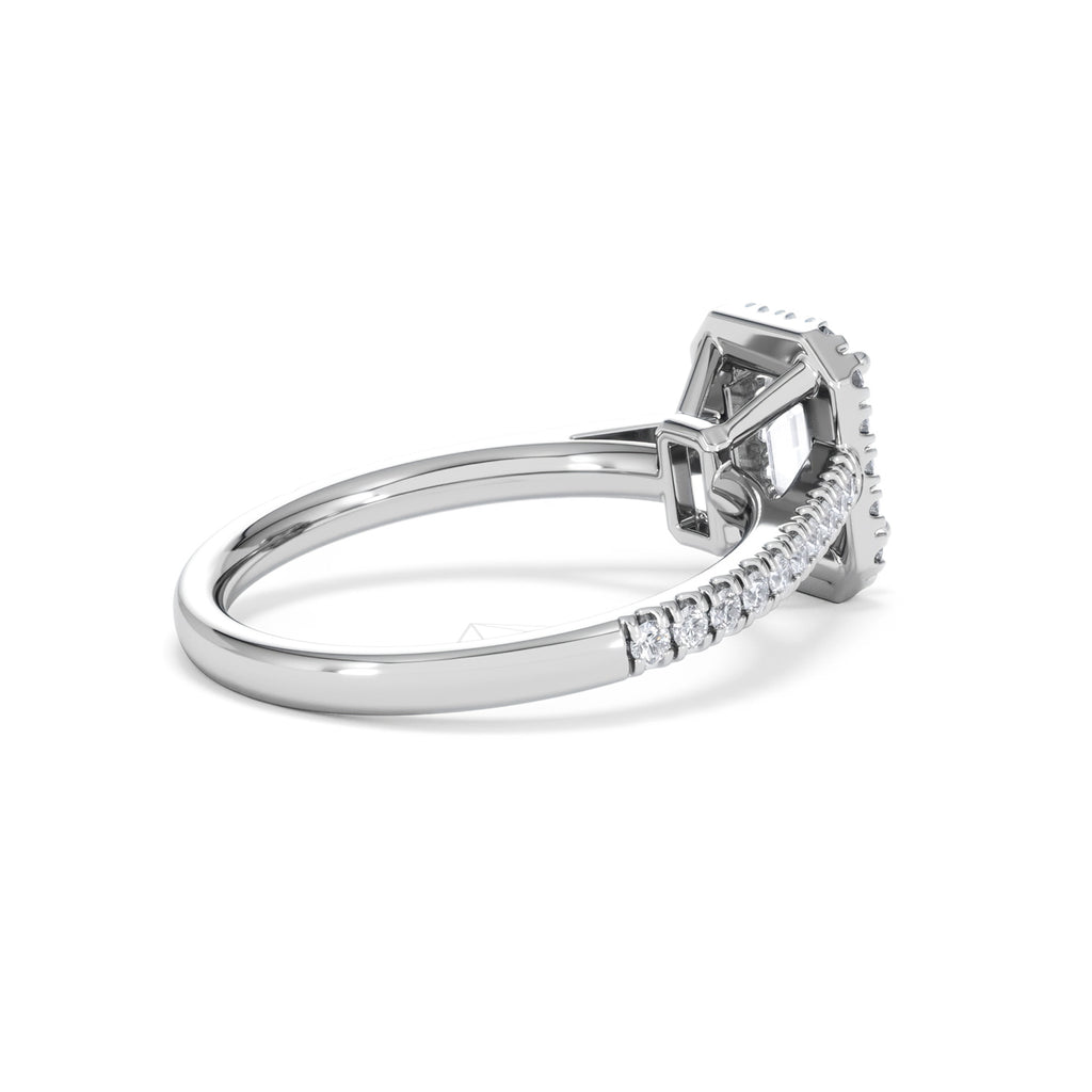 Annabelle Lab Diamond Halo Engagement Ring in Platinum 1.65ct F/VS1
