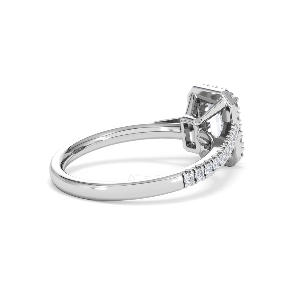 Annabelle Lab Diamond Halo Engagement Ring in Platinum 1.65ct F/VS1