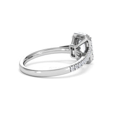 Annabelle Lab Diamond Halo Engagement Ring in Platinum 1.65ct F/VS1