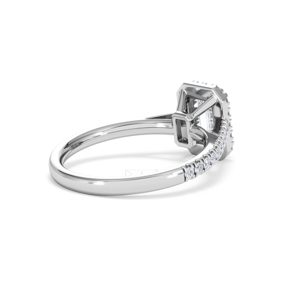 Annabelle Lab Diamond Halo Engagement Ring in Platinum 1.65ct F/VS1