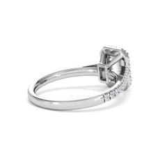 Annabelle Lab Diamond Halo Engagement Ring in Platinum 1.65ct F/VS1