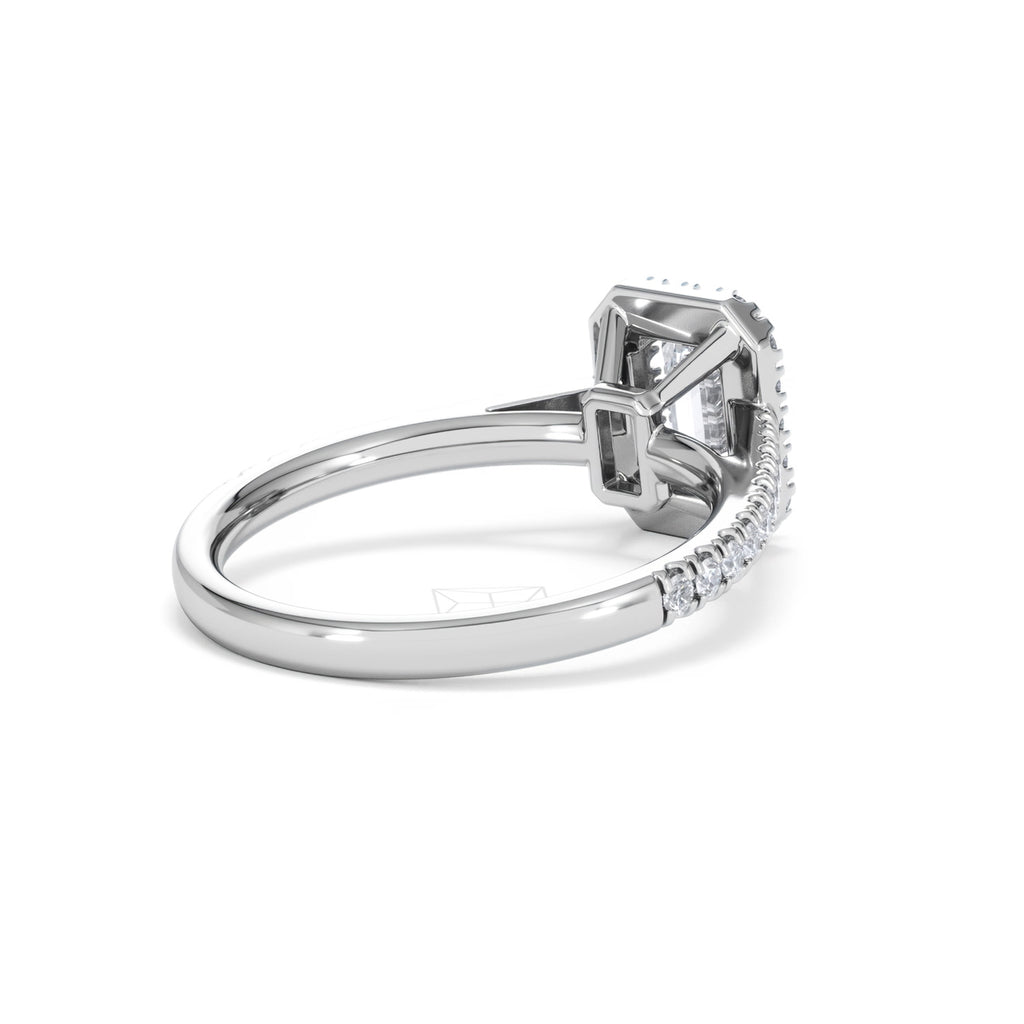 Annabelle Lab Diamond Halo Engagement Ring in Platinum 1.65ct F/VS1