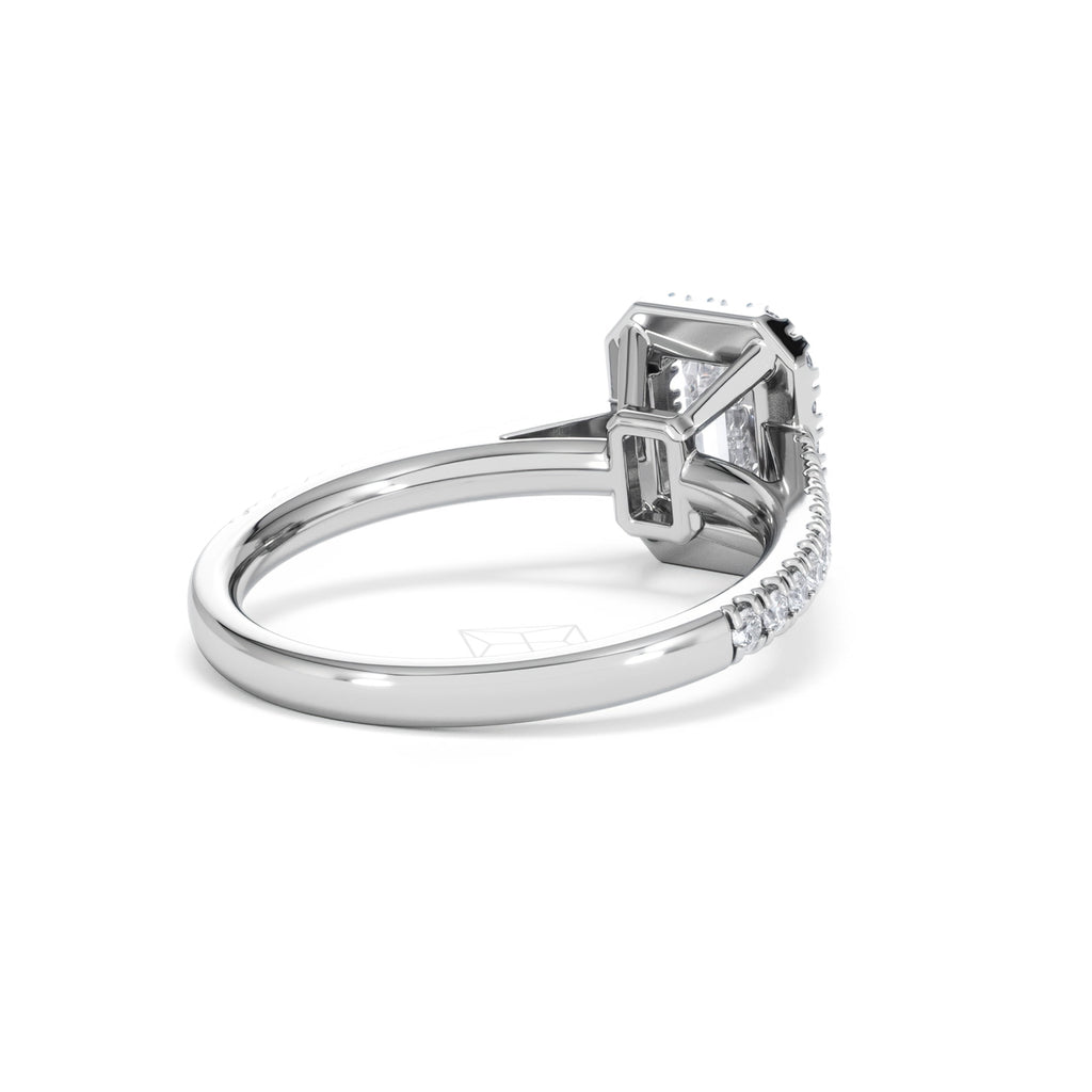 Annabelle Lab Diamond Halo Engagement Ring in Platinum 1.65ct F/VS1