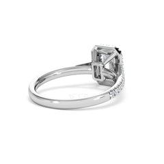 Annabelle Lab Diamond Halo Engagement Ring in Platinum 1.65ct F/VS1