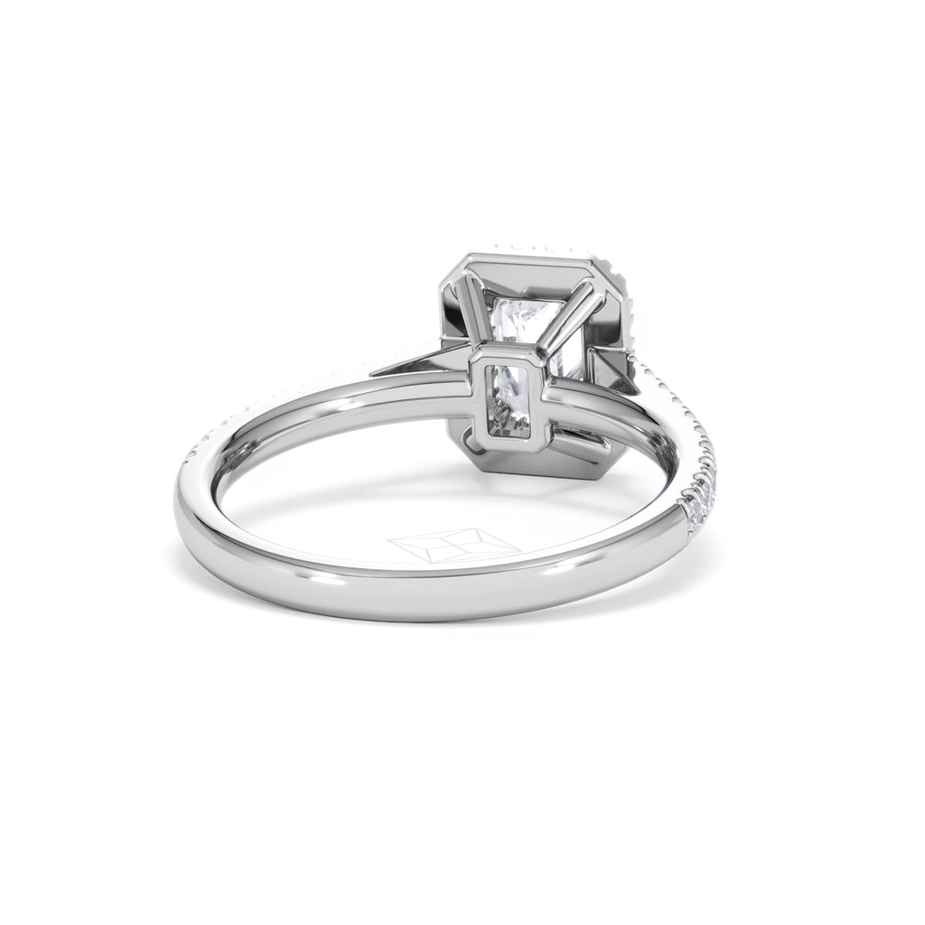 Annabelle Lab Diamond Halo Engagement Ring in Platinum 1.65ct F/VS1