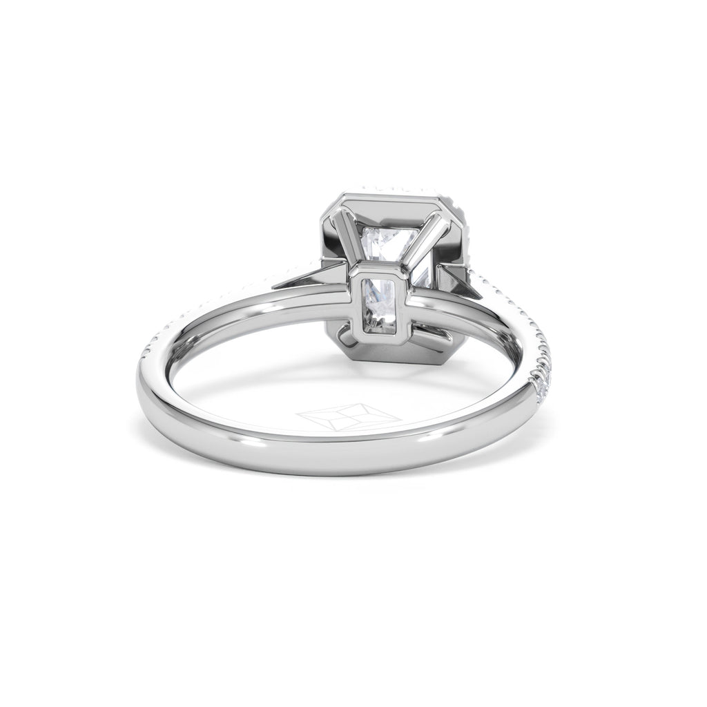Annabelle Lab Diamond Halo Engagement Ring in Platinum 1.65ct F/VS1