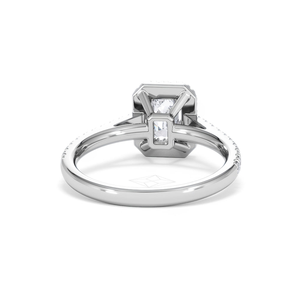 Annabelle Lab Diamond Halo Engagement Ring in Platinum 1.65ct F/VS1