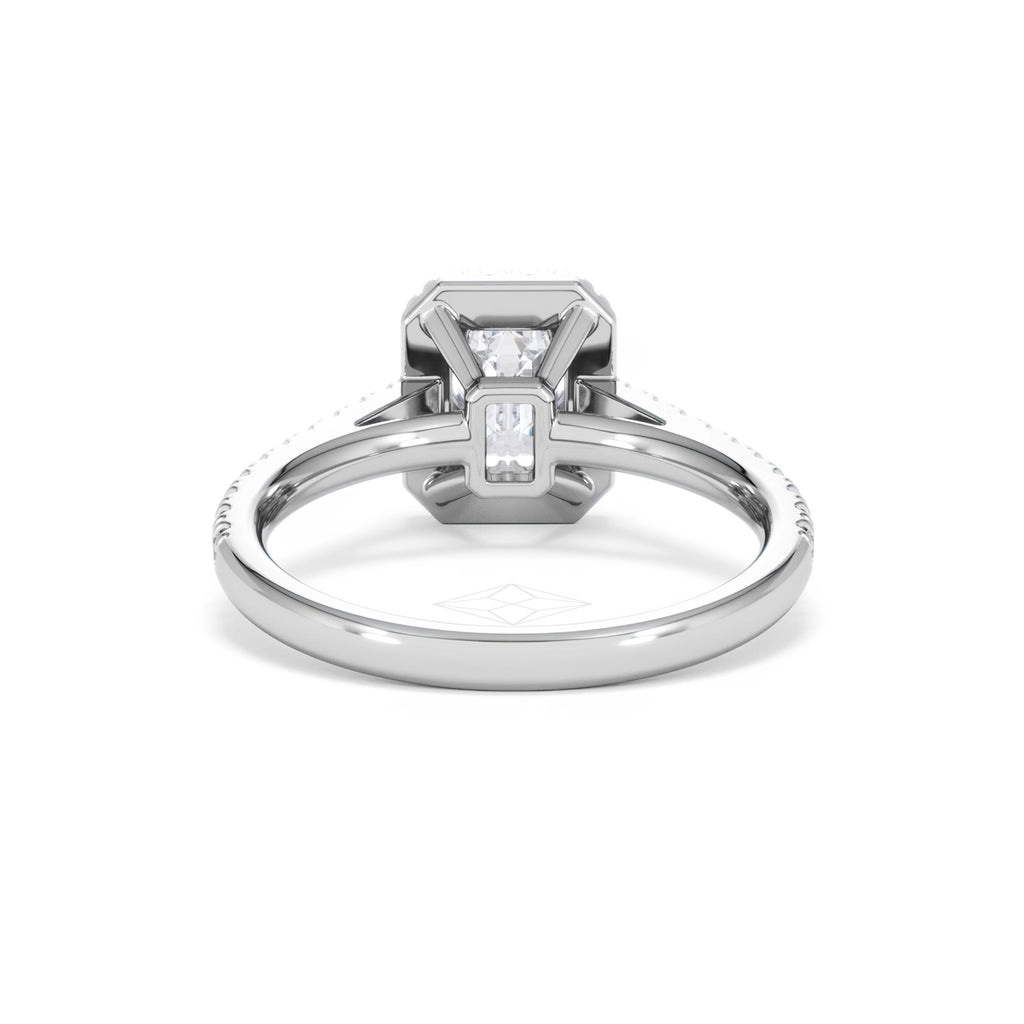 Annabelle Lab Diamond Halo Engagement Ring in Platinum 1.65ct F/VS1