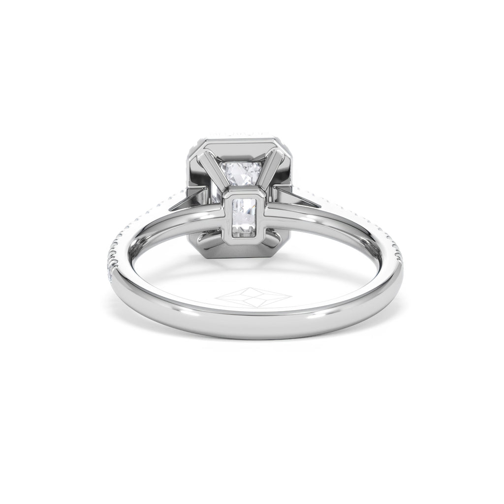 Annabelle Lab Diamond Halo Engagement Ring in Platinum 1.65ct F/VS1