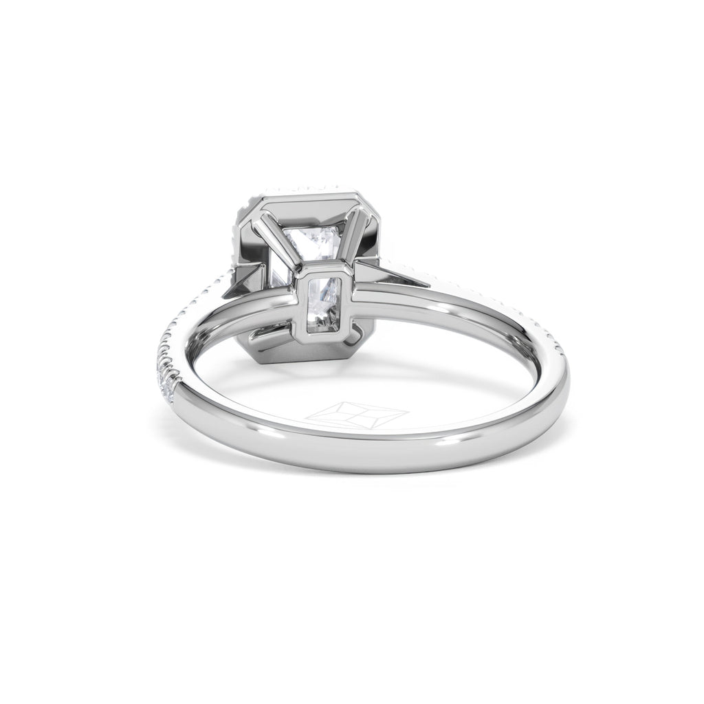 Annabelle Lab Diamond Halo Engagement Ring in Platinum 1.65ct F/VS1