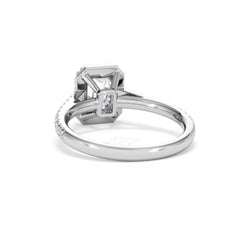 Annabelle Lab Diamond Halo Engagement Ring in Platinum 1.65ct F/VS1