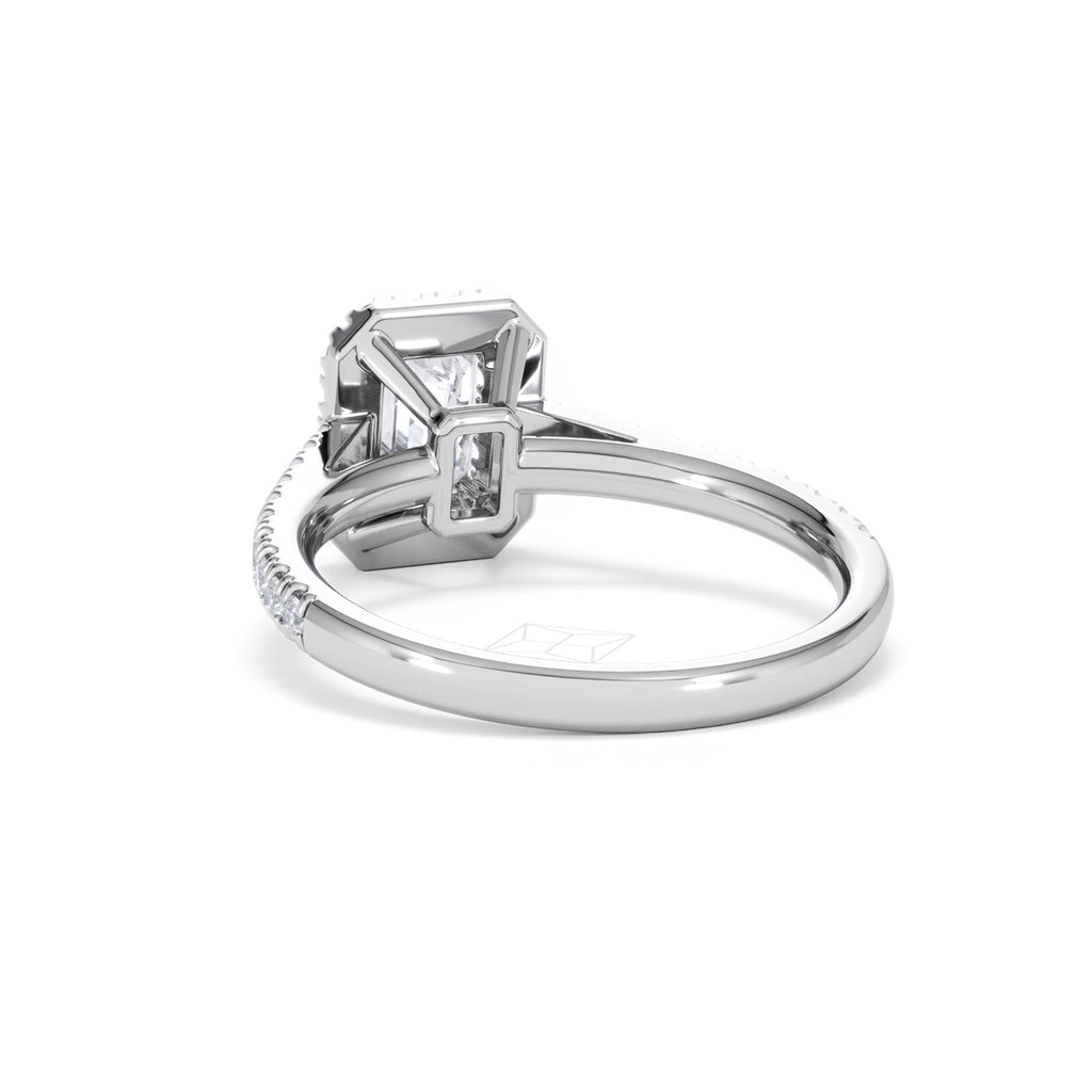 Annabelle Lab Diamond Halo Engagement Ring in Platinum 1.65ct F/VS1