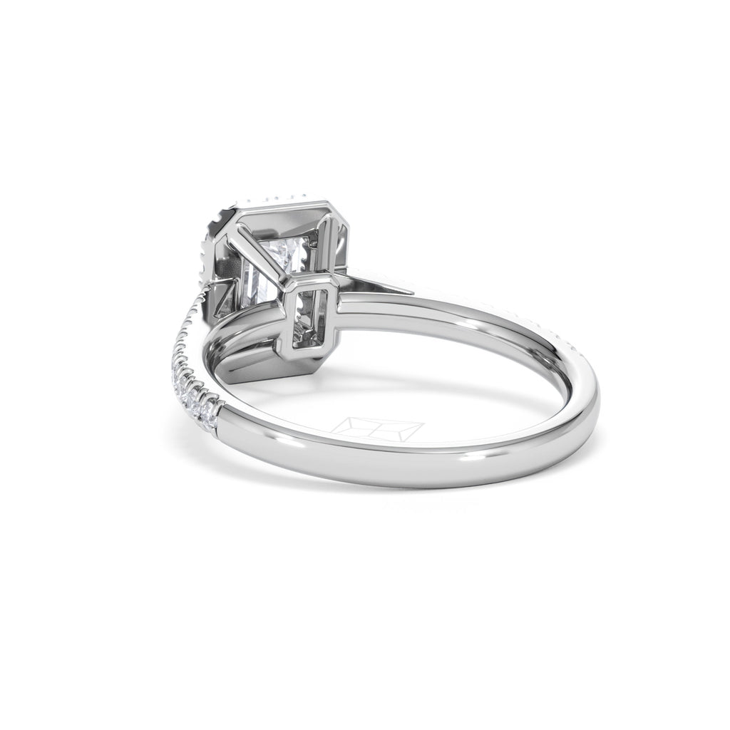 Annabelle Lab Diamond Halo Engagement Ring in Platinum 1.65ct F/VS1