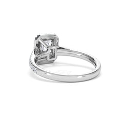 Annabelle Lab Diamond Halo Engagement Ring in Platinum 1.65ct F/VS1