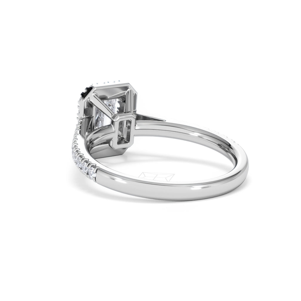 Annabelle Lab Diamond Halo Engagement Ring in Platinum 1.65ct F/VS1