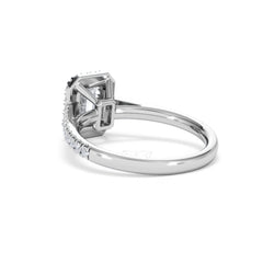 Annabelle Lab Diamond Halo Engagement Ring in Platinum 1.65ct F/VS1