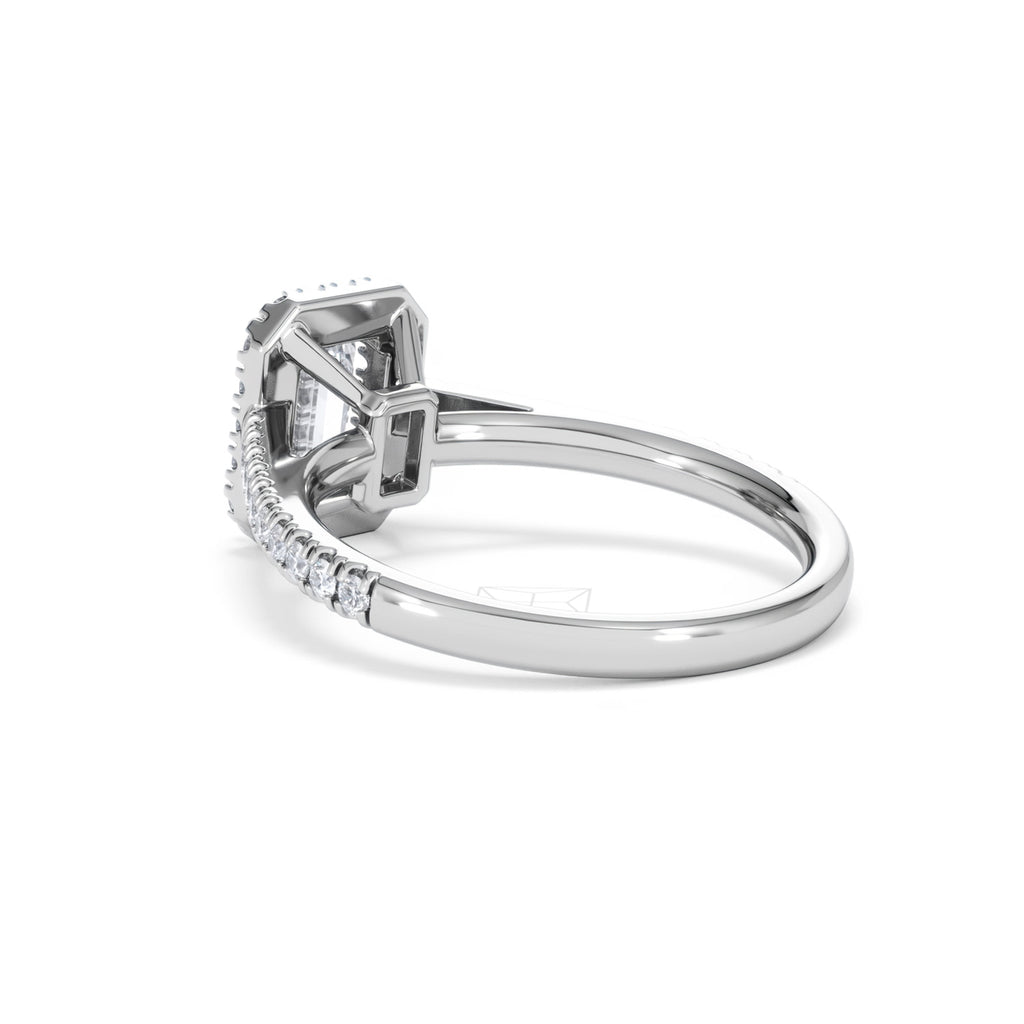 Annabelle Lab Diamond Halo Engagement Ring in Platinum 1.65ct F/VS1