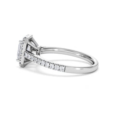 Annabelle Lab Diamond Halo Engagement Ring in Platinum 1.65ct F/VS1
