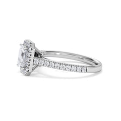 Annabelle Lab Diamond Halo Engagement Ring in Platinum 1.65ct F/VS1