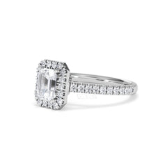 Annabelle Lab Diamond Halo Engagement Ring in Platinum 1.65ct F/VS1