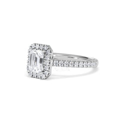 Annabelle Lab Diamond Halo Engagement Ring in Platinum 1.65ct F/VS1