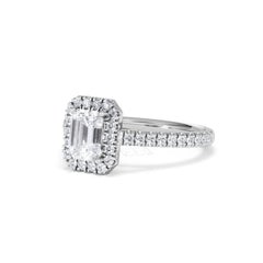 Annabelle Lab Diamond Halo Engagement Ring in Platinum 1.65ct F/VS1
