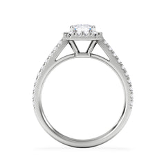 Annabelle Lab Diamond Halo Engagement Ring in Platinum 1.65ct F/VS1