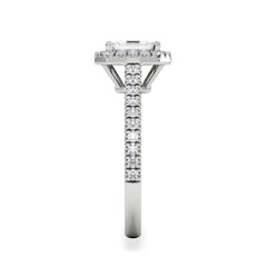 Annabelle Lab Diamond Halo Engagement Ring in Platinum 1.65ct F/VS1
