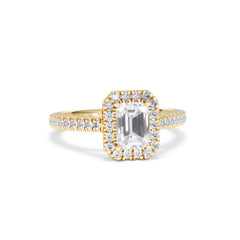 Annabelle Lab Diamond Halo Engagement Ring in 18K Gold 1.65ct F/VS1