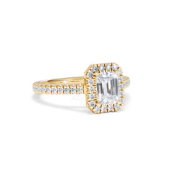 Annabelle Lab Diamond Halo Engagement Ring in 18K Gold 1.65ct F/VS1
