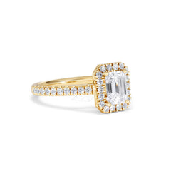 Annabelle Lab Diamond Halo Engagement Ring in 18K Gold 1.65ct F/VS1
