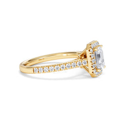Annabelle Lab Diamond Halo Engagement Ring in 18K Gold 1.65ct F/VS1