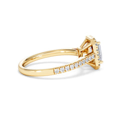 Annabelle Lab Diamond Halo Engagement Ring in 18K Gold 1.65ct F/VS1