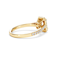 Annabelle Lab Diamond Halo Engagement Ring in 18K Gold 1.65ct F/VS1