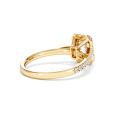 Annabelle Lab Diamond Halo Engagement Ring in 18K Gold 1.65ct F/VS1