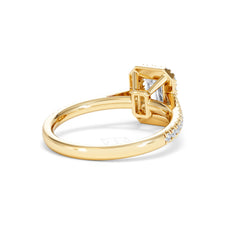 Annabelle Lab Diamond Halo Engagement Ring in 18K Gold 1.65ct F/VS1