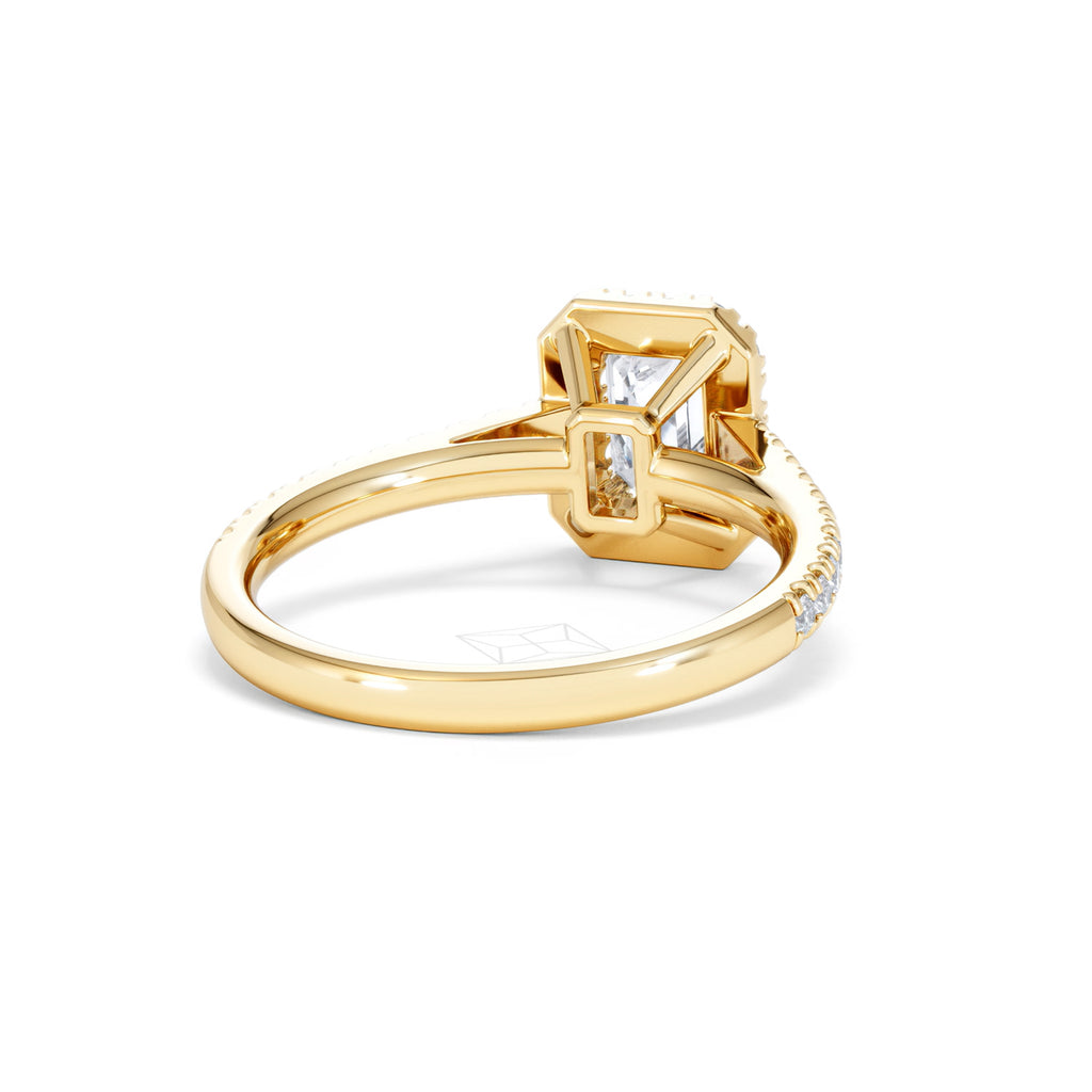 Annabelle Lab Diamond Halo Engagement Ring in 18K Gold 1.65ct F/VS1