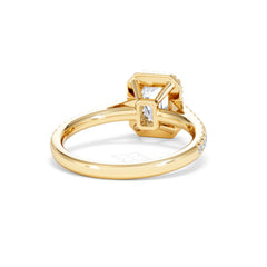 Annabelle Lab Diamond Halo Engagement Ring in 18K Gold 1.65ct F/VS1