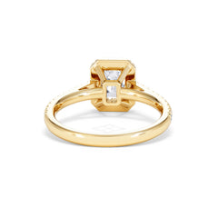 Annabelle Lab Diamond Halo Engagement Ring in 18K Gold 1.65ct F/VS1