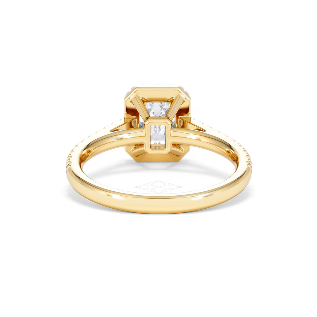 Annabelle Lab Diamond Halo Engagement Ring in 18K Gold 1.65ct F/VS1
