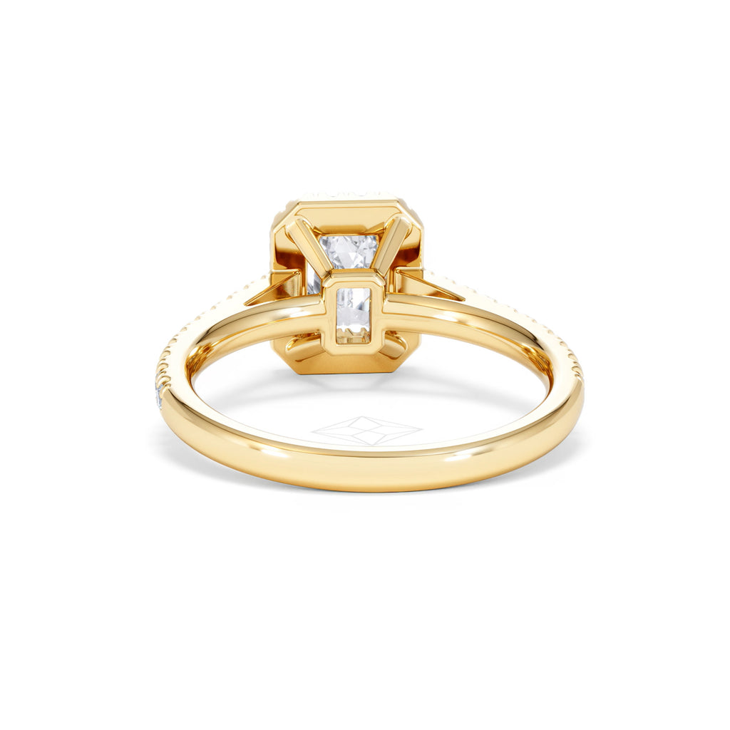 Annabelle Lab Diamond Halo Engagement Ring in 18K Gold 1.65ct F/VS1