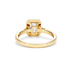 Annabelle Lab Diamond Halo Engagement Ring in 18K Gold 1.65ct F/VS1