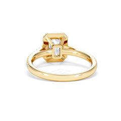 Annabelle Lab Diamond Halo Engagement Ring in 18K Gold 1.65ct F/VS1
